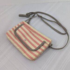 Small coral stripe crossbody handbag - No Boundaries label